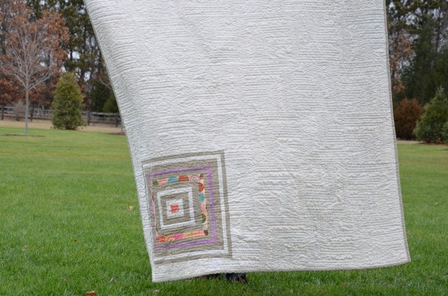 White Labyrinth quilt by Sewfrench