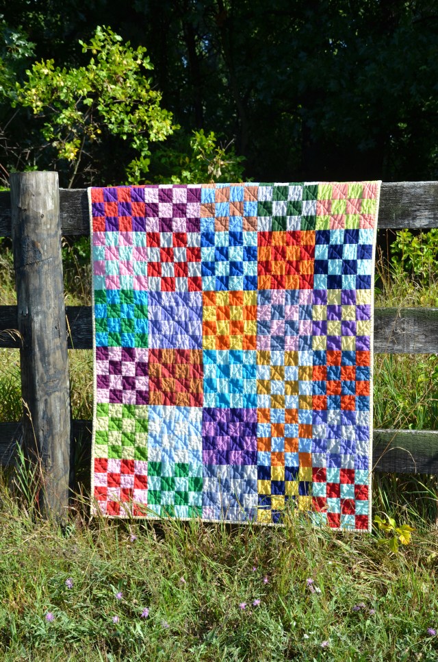 Checkerboard St. Louis 16  Kona quilt by Sewfrench
