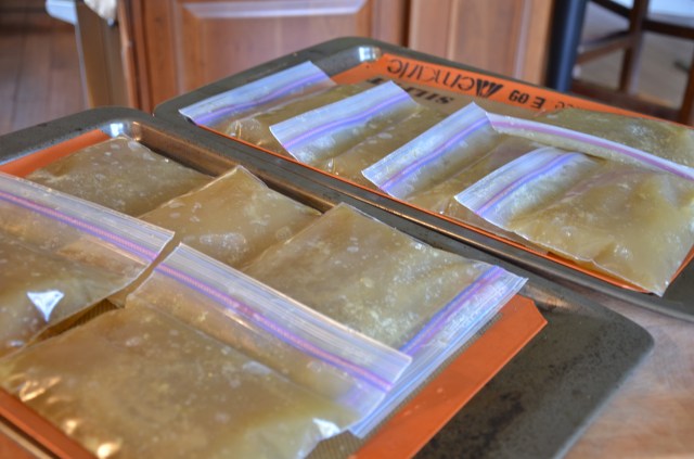 Homemade chicken stock