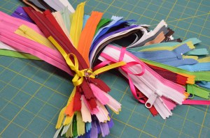 colorful zippers
