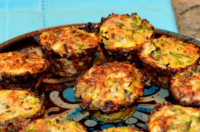 Zucchini cheese mini muffins
