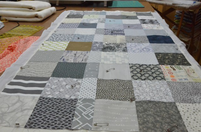 Gray pieced top by Sewfrench