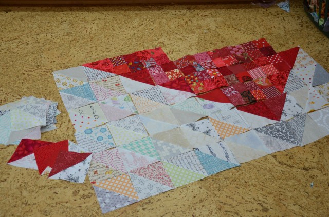 Sewfrench Low Volume Heart quilt