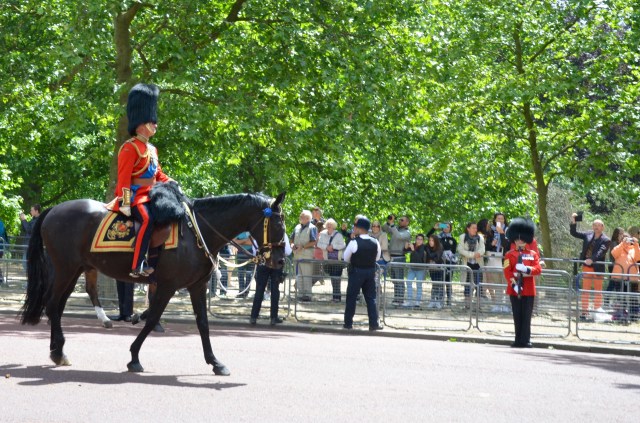 We watched a military review led by Prince Charles.