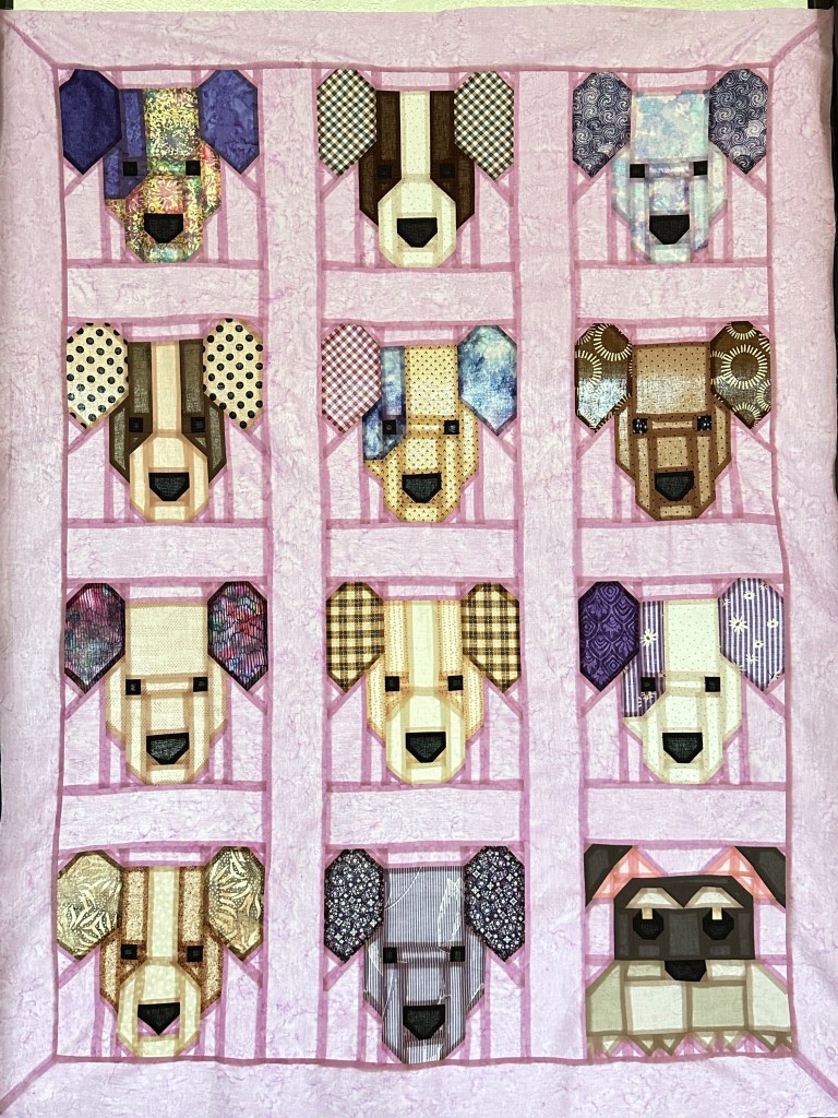 Puppy quilt flimsy by Sewfrench